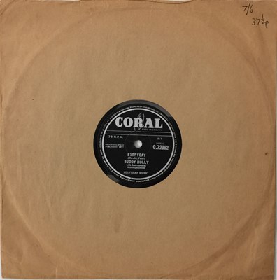 Lot 509 - BUDDY HOLLY - HEARTBEAT C/W EVERYDAY (1960 UK 78RPM - CORAL Q. 72392)