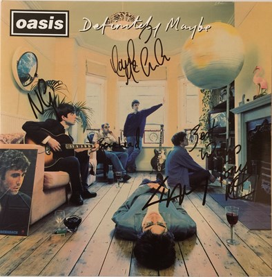 Lot 26 - OASIS - DEFINITELY MAYBE - FULLY SIGNED ORIGINAL PRESSING LP (CREATION - CRELP 169)