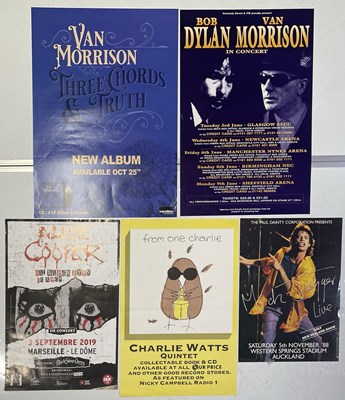 Lot 146 - CONCERT/PROMO POSTERS (VAN MORRISON, BOB DYLAN, MICK JAGGER).