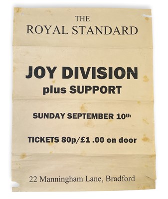 Lot 491 - JOY DIVISION - ORIGINAL 1978 BRADFORD CONCERT POSTER.