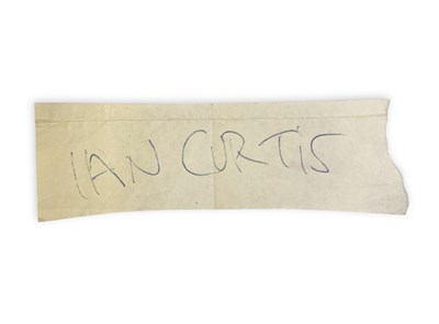 Lot 463 - IAN CURTIS - SIGNED PAGE.