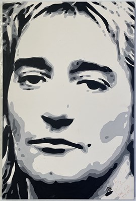 Lot 54 - ROD STEWART - SIGNED ART CANVAS.