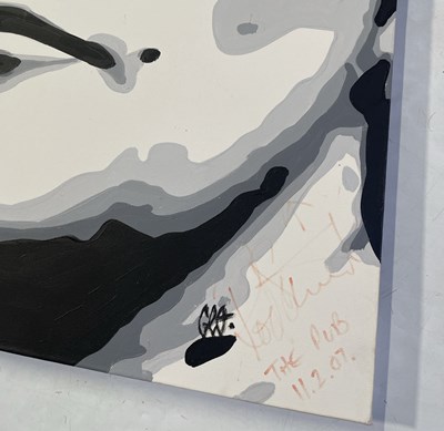 Lot 54 - ROD STEWART - SIGNED ART CANVAS.