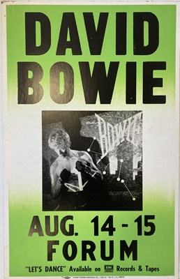 Lot 317 - DAVID BOWIE - FORUM POSTER.