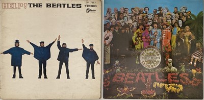 Lot 117 - THE BEATLES - SGT. PEPPER'S & HELP! LPs (ORIGINAL JAPANESE RED VINYL COPIES)