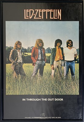 Lot 404 - LED ZEPPELIN - IN THROUGH THE OUT DOOR SWAN SONG PROMO POSTER.