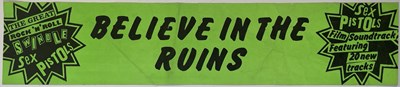 Lot 549 - SEX PISTOLS GREAT ROCK AND ROLL SWINDLE ORIGINAL PROMO BANNER.