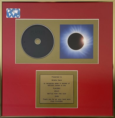 Lot 361 - PLACEBO - BATTLE FOR THE SUN PRESENTATION AWARD.