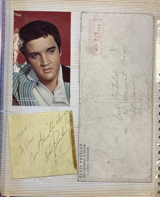 Lot 403 - ELVIS PRESLEY - SECRETARIAL AUTOGRAPH AND SCRAPBOOK.