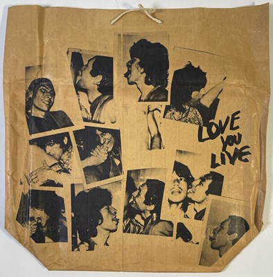 Lot 328 - THE ROLLING STONES - ANDY WARHOL DESIGNED LOVE YOU LIVE PROMOTIONAL PAPER BAG.