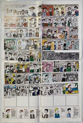 Lot 550 - THE SEX PISTOLS - 1977 MARK JAY DESIGNED CARTOON POSTER.