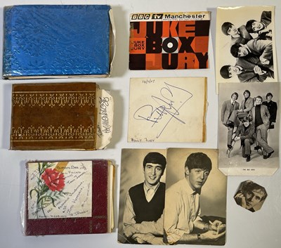 Lot 329 - THREE C 1960S AUTOGRAPH BOOKS / AN ORIGINAL JUKEBOX JURY TICKET.