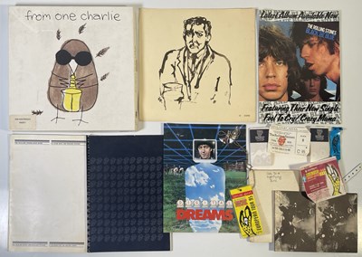 Lot 340 - THE ROLLING STONES - MEMORABILIA INC COLLECTABLE CHARLIE WATTS CHARLIE PARKER BOOK.