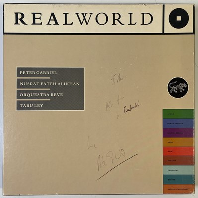 Lot 341 - PETER GABRIEL - SIGNED COPY OF THE 'REAL WORLD' BOX SET.