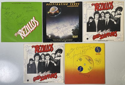Lot 302 - THE REZILLOS - FIVE SIGNED 7" SINGLES..