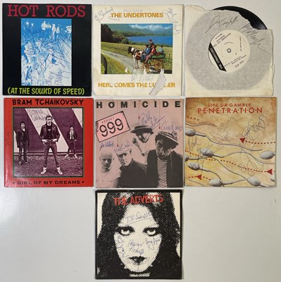 Lot 309 - PUNK - SIGNED 7" SINGLE COLLECTION INC PENETRATION / ADVERTS.