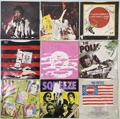 Lot 311 - SIGNED 7" SINGLES INC SHAM 69 / SQUEEZE / THE POLICE.