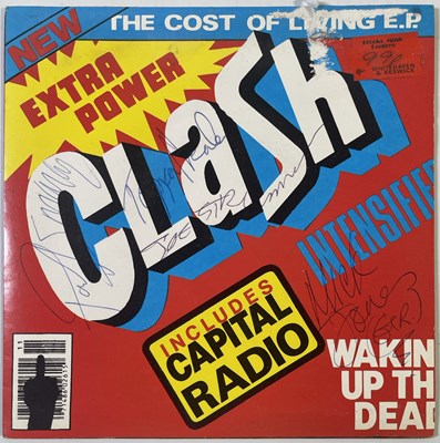 Lot 314 - THE CLASH - FULLY SIGNED COPY OF 'COST OF LIVING EP'.