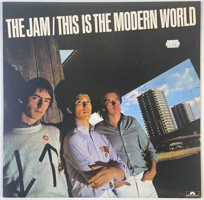 Lot 484 - THE JAM - SIGNED COPY OF 'THIS IS THE MODERN WORLD'.