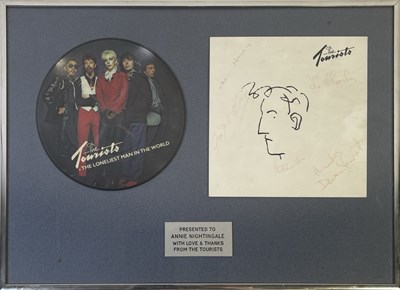 Lot 344 - EURHYTHMICS INTEREST - TOURISTS PRESENTATION PIECE WITH SIGNED SLEEVE.
