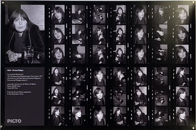 Lot 255 - PHILIPPE AULIAC - NICO UNSEEN CONTACT SHEET PRINT.