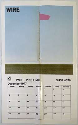 Lot 348 - WIRE - ORIGINAL PINK FLAG PROMOTIONAL CALENDAR POSTER.