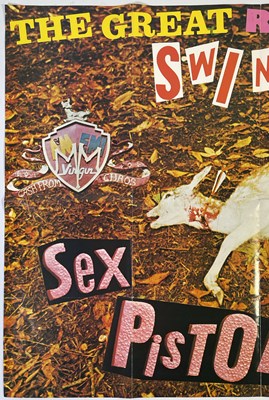 Lot 351 - THE SEX PISTOLS - AN ORIGINAL 'GREAT ROCK N ROLL SWINDLE' PROMO POSTER.