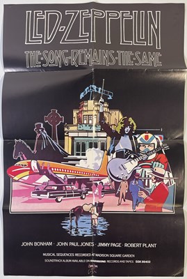 Lot 352 - LED ZEPPELIN - ORIGINAL 'SONG REMAINS THE SAME' PROMOTIONAL POSTER.