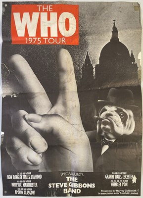 Lot 356 - THE WHO - ORIGINAL 1975 UK TOUR LISTINGS POSTER.