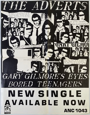Lot 357 - PUNK INTEREST - THE ADVERTS - ORIGINAL ANCHOR PROMOTIONAL POSTER.