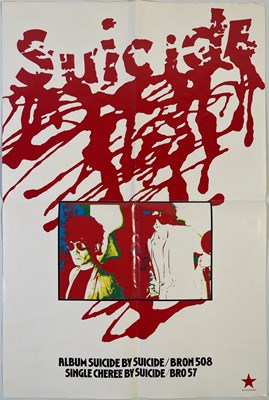 Lot 361 - SUICIDE - ORIGINAL 1978 PROMOTIONAL POSTER FOR THE DEBUT LP.