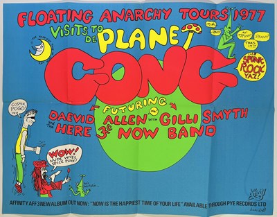 Lot 363 - GONG - ORIGINAL FLOATING ANARCHY TOUR 1977 POSTER.