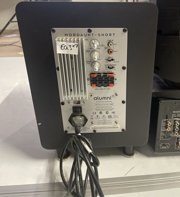 Lot 29 - HI-FI INC MORDAUNT SHORT SUBWOOFER / ONKYO RECEIVER.