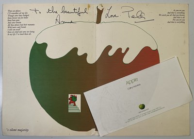 Lot 386 - THE BEATLES - ORIGINAL APPLE RECORDS 1969 CHRISTMAS CARD.