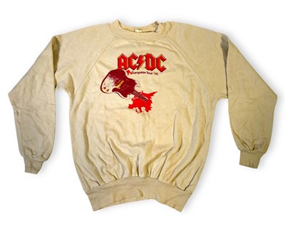 Lot 393 - AC/DC - ORIGINAL 1978 EUROPEAN TOUR SWEATSHIRT.