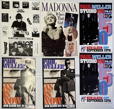 Lot 204 - MUSIC POSTERS INC MADONNA / PAUL WELLER / VELVET UNDERGROUND.