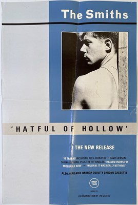 Lot 520 - THE SMITHS - ORIGINAL ROUGH TRADE PROMO POSTER FOR 'HATFUL OF HOLLOW'.