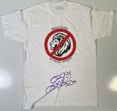 Lot 334 - BLACK SABBATH INTEREST -- OZZY OSBOURNE SIGNED CHARITY T-SHIRT.