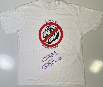 Lot 342 - BLACK SABBATH INTEREST -- OZZY OSBOURNE SIGNED CHARITY T-SHIRT.