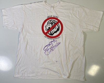Lot 344 - BLACK SABBATH INTEREST -- OZZY OSBOURNE SIGNED CHARITY T-SHIRT.