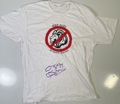 Lot 345 - BLACK SABBATH INTEREST -- OZZY OSBOURNE SIGNED CHARITY T-SHIRT.