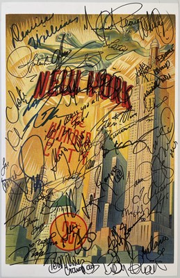 Lot 474 - MICHAEL JACKSON - MULTI-SIGNED POSTER INC MICHAEL JACKSON / BEYONCE / WHITNEY HOUSTON