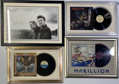 Lot 346 - FRAMED SIGNED LP DISPLAYS INC MARILLION / JETHRO TULL.