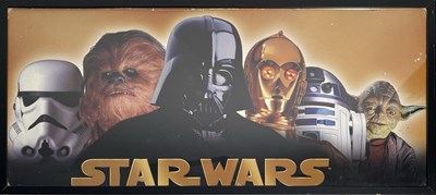 Lot 134 - STAR WARS - AN EPISODE ONE ERA CINEMA PROMOTIONAL DISPLAY BOARD.