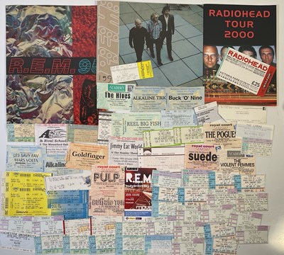 Lot 117 - 1990S/00S ALT / EMO / HARDCORE CONCERT TICKET AND PROGRAMME COLLECTION.