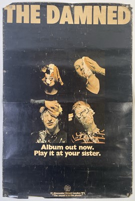 Lot 214 - THE DAMNED - ORIGINAL DAMNED DAMNED DAMNED ALBUM PROMO POSTER.