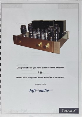 Lot 17 - SEPARO P88I ULTRA LINEAR INTEGRATED VALVE AMPLIFIER.