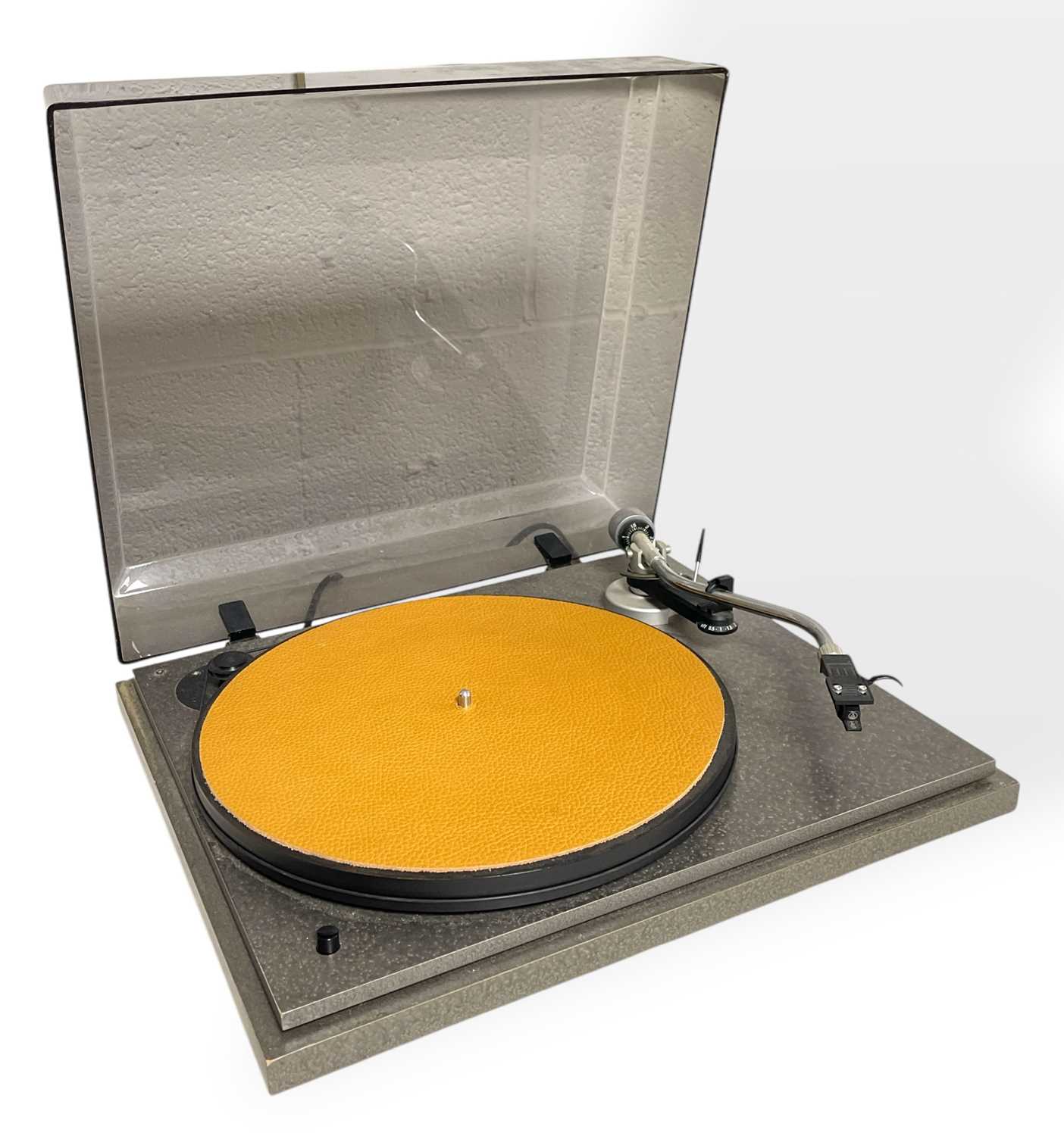 Lot 20 - REVOLVER TURNTABLE WITH LINN BASIK LV V TONEARM & PRO-JECT TUBE BOX.