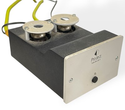 Lot 20 - REVOLVER TURNTABLE WITH LINN BASIK LV V TONEARM & PRO-JECT TUBE BOX.