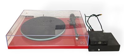 Lot 21 - REGA PLANAR 2 TURNTABLE - RED.